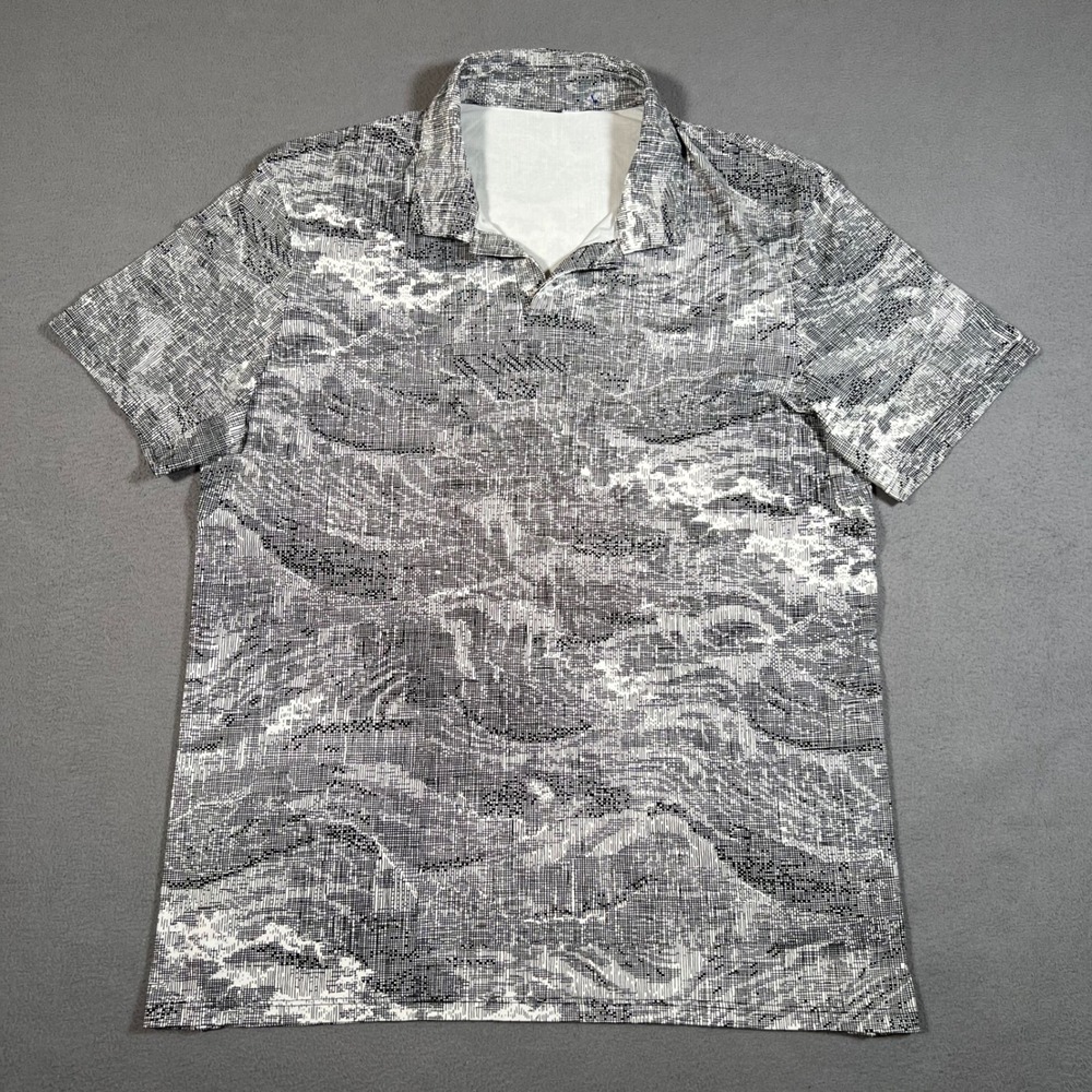 Lululemon‎ Capacity Polo Golf Shirt Short Sleeve Digital Wave Performance Large